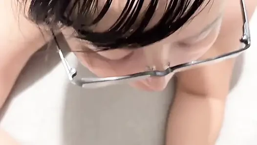 Misstaiwan dildo, suck and fuck massive creampie white dick