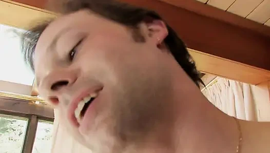 An oiled massage for brunette babe