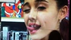 Ariana Grande gets a facial