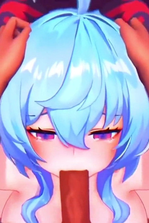 Genshin Impact - Ganyu’s Sloppy Blowjob and Squirting Orgasm - 3D Hentai Animations