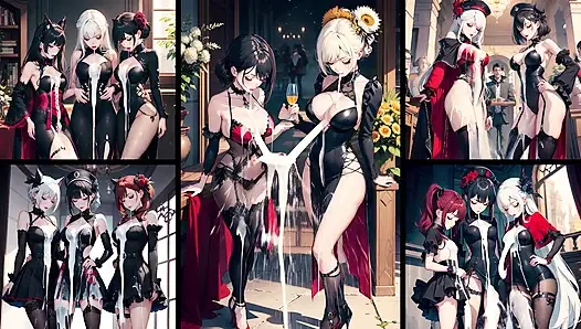 Глава 2: Горячие аниме, хентай, манга девушки покрыты полностью в сперме