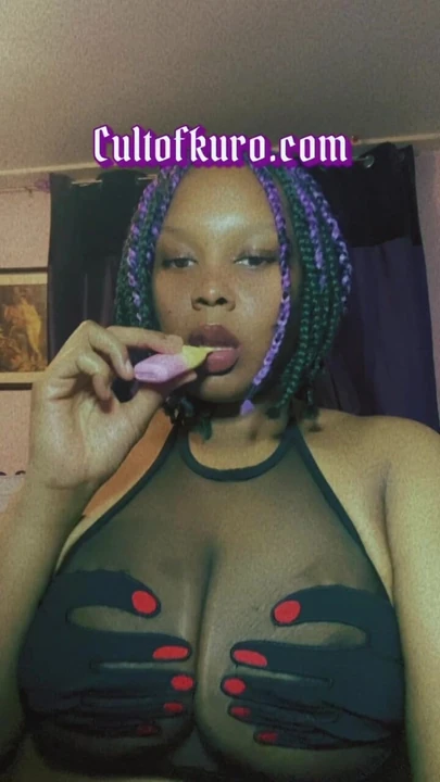 Smoking Fetish - Vaping - Big Tits Ebony Domme Tease - Inhale - Digital Deity Kuro