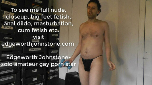 EDGEWORTH JOHNSTONE – Exercising in Thong for camcorder - Gym work out at home - Hot DILF working out - Sexy long legs