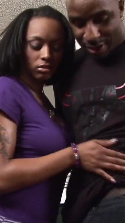 Must-see moment from "Black dude eats and plows hot black pussy in living room"