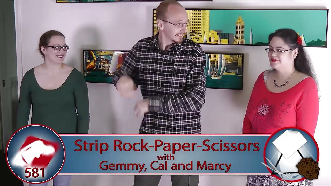 Świeża runda nożyczki Strip Rock Paper