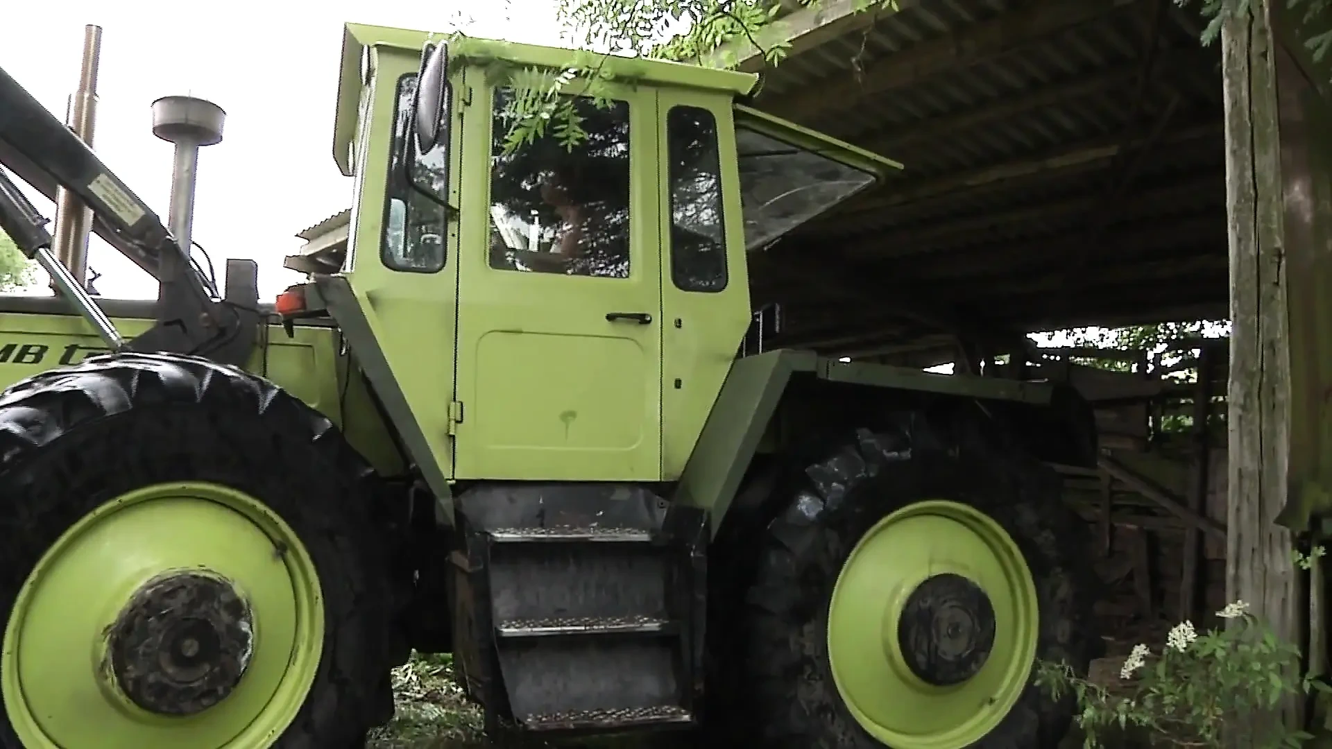 The old farmer’s wife waits her husband to be fucked in the barn