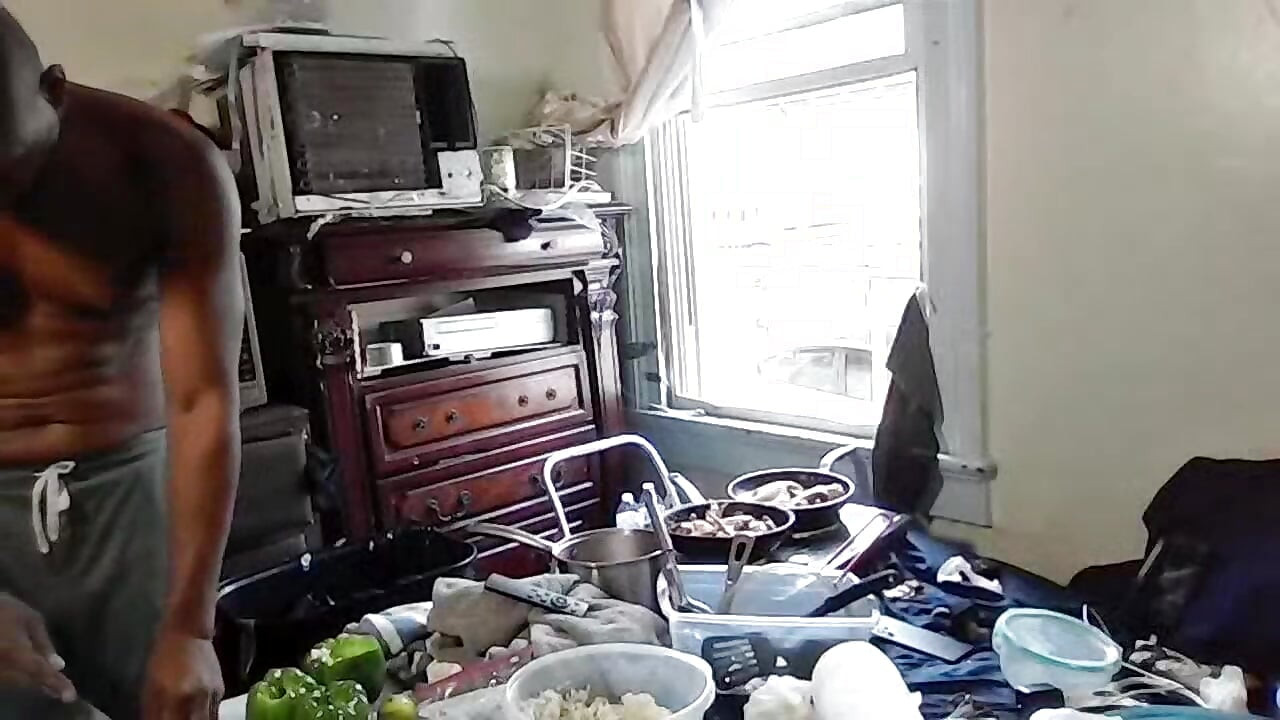 A different view of the chicken I fried in my room with the Portable Electric Stove Tops