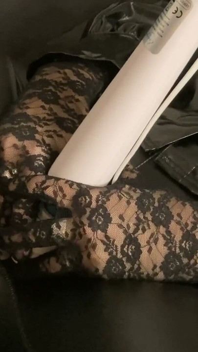 Black High Heel Mules and Leggings Fetish Masturbation | Clip 3