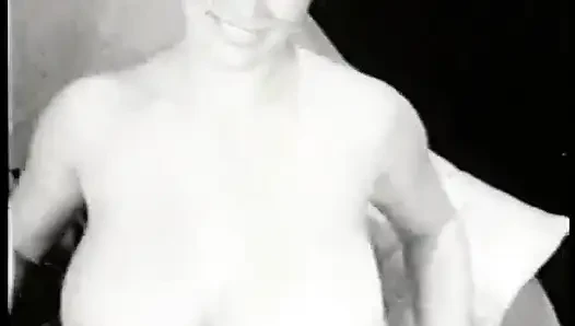 Vintage Busty Beauty Virginia Bell Bends Over Bends Over TV Showing Her Big Tight Breasts for You