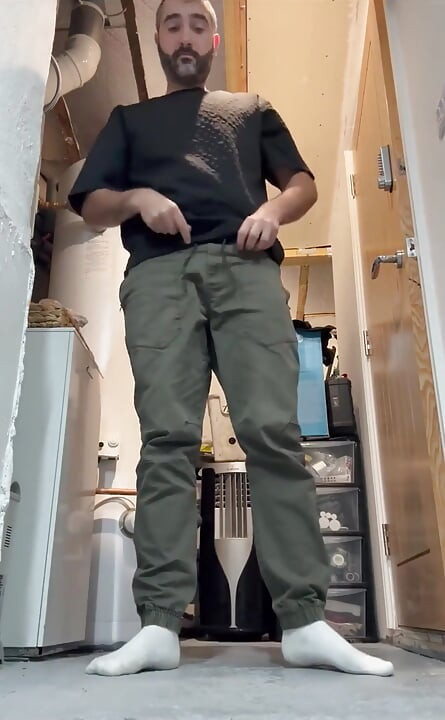 Couldn’t Help Myself but Play with My Cock in the Garage