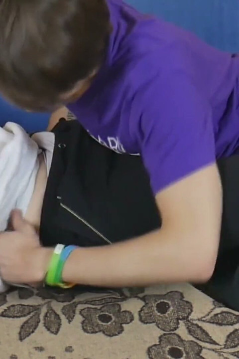 Breeding cute young lad and filling his tight hole with cum