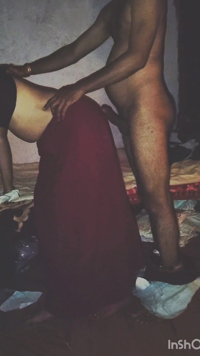 desi couple hot romance in saree | Clip 2