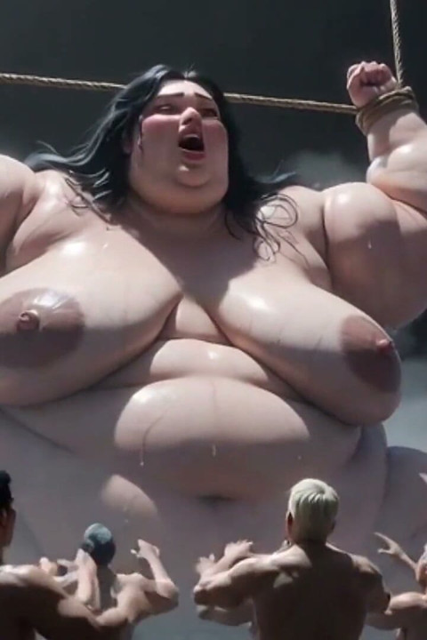 묶인 거대한 SSBBW - 젖은 보지 깊숙이 탐험하는 작은 남자