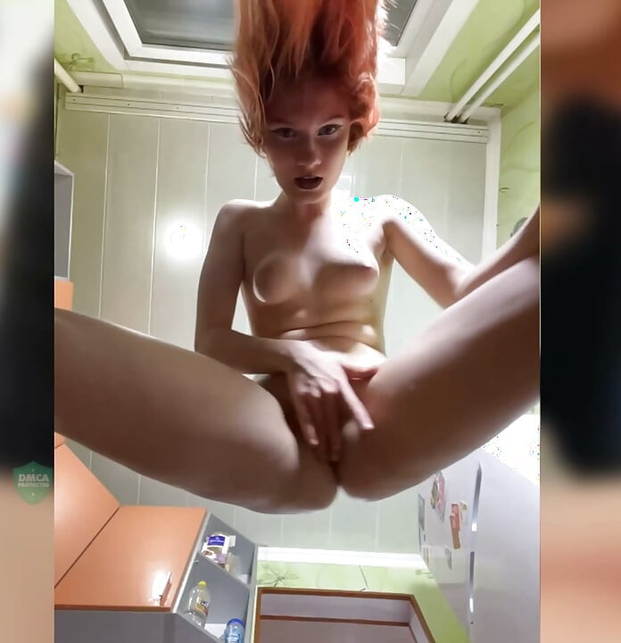 Russian slave in the kitchen fucks pussy!