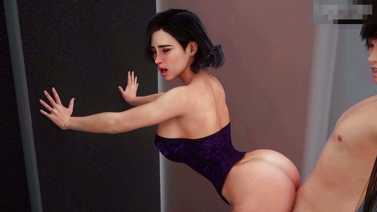 My mischievous stepsister presents her gorgeous ass, and my stepmom wants me to fuck her right there in the store. eng sub
