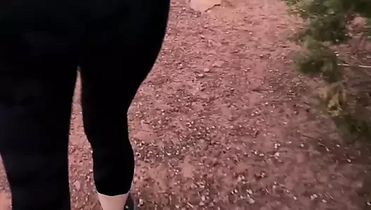Wild Mountain Flash - Topless Tease on Remote Kyrgyzstan Trail, No Rules