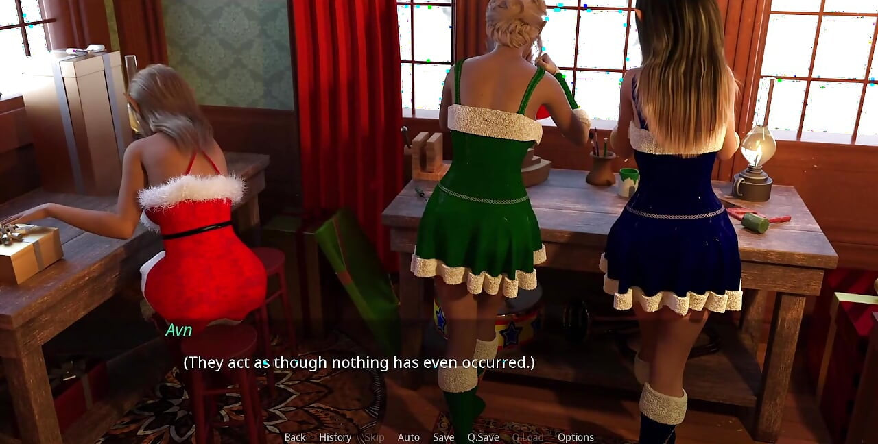 Chtíč - 18letá prsatá Cristmas Elf ukazuje své krásné tělo pro Santu poté, co ho zklamala