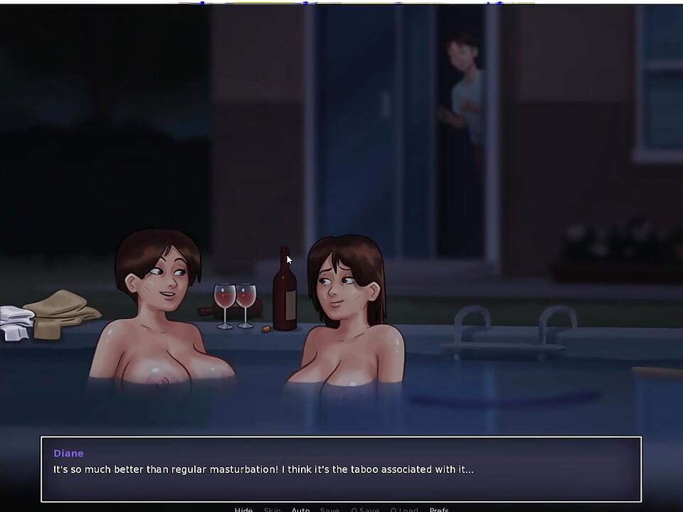 Caught My Stepmom And StepAunt Having Some fun in the pool And I Fucked The Stepmom