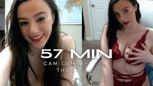 7+ Orgasmos molhados brincando com ambos os buracos de foda ao vivo - destaques do show da webcam