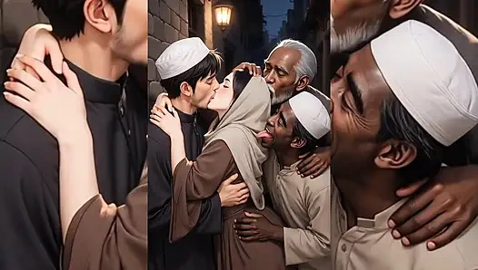 Hijabi Muslim Babes Degraded & Ravaged by Ugly Fat Dirty Old Men – Squeezed, Kissed, Fucked Hard Part 2