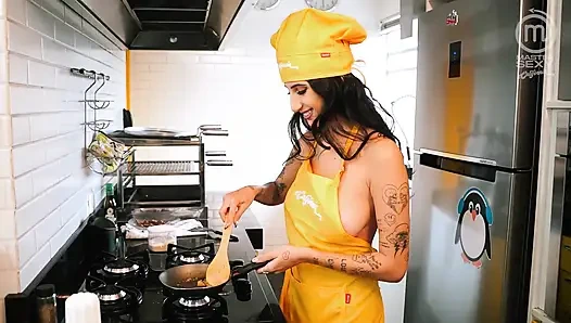 Hot lesbian Latinas cooking - Part 2 - SFW