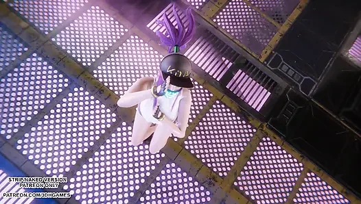 MMD Aespa - Армагеддон - Akali Сексуальный Kpop, танец лиги легенд, хентай без цензуры, 4K 60FPS