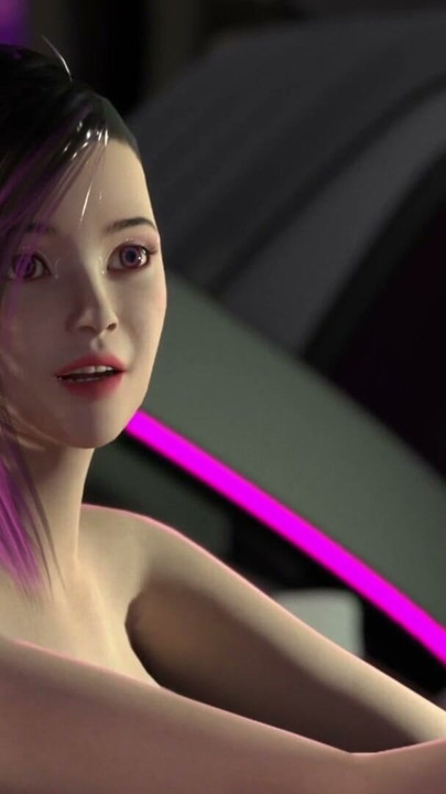 Welcome to vr Nexus 3 neon dreams with sexy girl. Cyperpunk style | Clip 1
