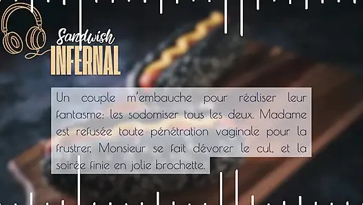 J'encule un mari et sa femme - French audio story Swinger anal pegging