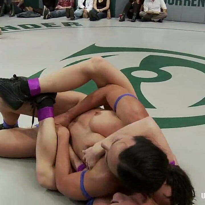 Rough Non-scripted Tag Team Action 2 Teams Battle to See Who Are the Toughest Bitches on the Mat