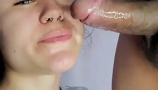 Beautiful College Slut Wants Cum on Her Face