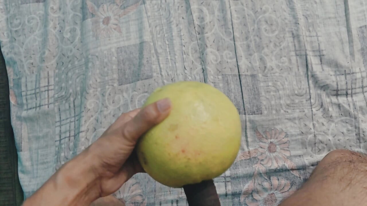A Horny Fit  Guy Dig a Juicy Melon Badly, Made It's hole lose . Huge  Moaning  Until Cum On It