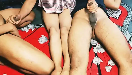 TWO FREINDS COMES IN A CITY FROM VILLAGE FOR FUCKING FREIND TOGETHER CALL THEIR COMMON GIRL FREIND TO FUCKED HER, HARDCORE SEX