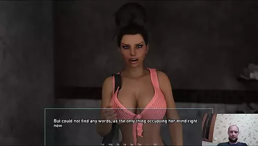 Fat Old Man Cums on Her Face After She Sucks Him off