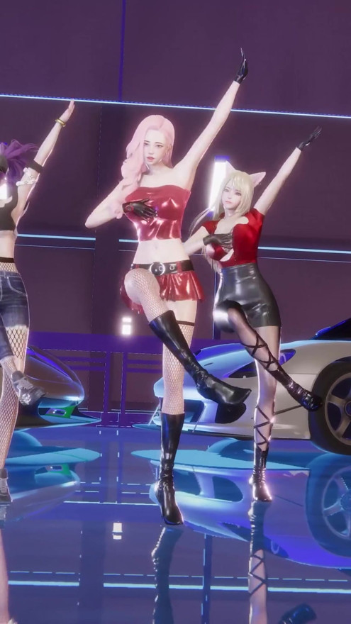 MMD BlackPink - Shut Down Ahri Seraphine Kaisa Evelynn Sexy Kpop Dance League of Legends KDA | Clip 1