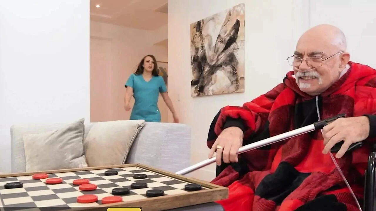 Old Guy Jay Crew Is Lucky To Have His Fuck Buddy Katie Morgan & His Nurse Sharing His Hard Dick - BRAZZERS