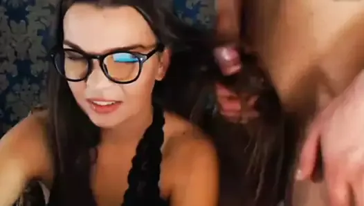 Amazing Russian Hairjob and Cum in Hair, Long Hair, Hair