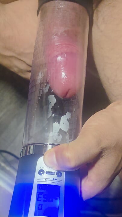 Huge cock with my vacuum pump