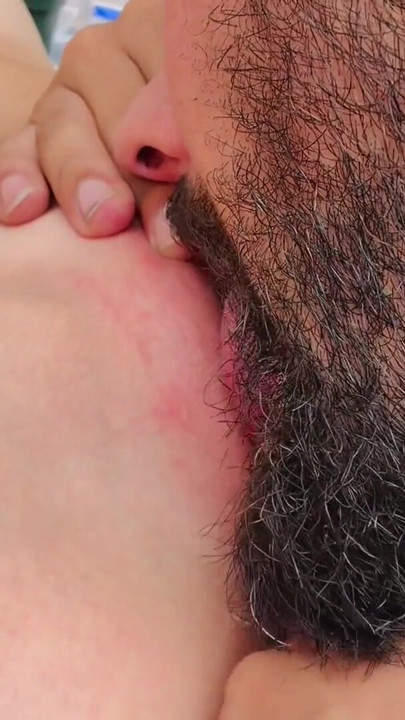 Bearded Man Devours Her Pussy with Intense Tongue & Fingers Until She Squirt-Cums Hard in His Mouth | Clip 2