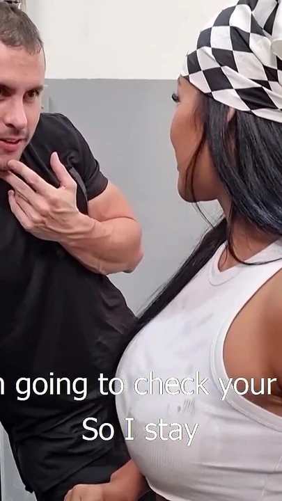 Thrilling moment from "Mechanic slut spit shines my fat cock and balls"