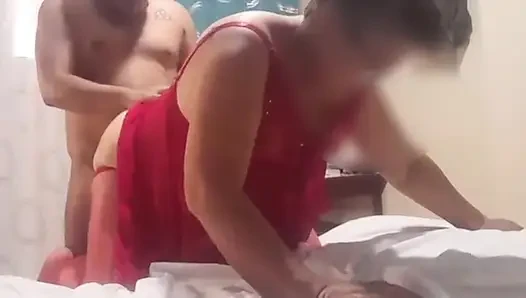 Busty granny deepthroat ends up fucking doggy