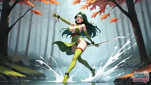 Perbudakan seksi di hutan musim gugur dengan penekanan pada submission dan dominasi. Cewek bugil dan sange, nggak sanggup dientot gaya bondage!