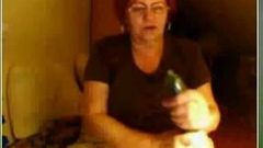 Nenek Perancis berambut merah solo Simone (54)