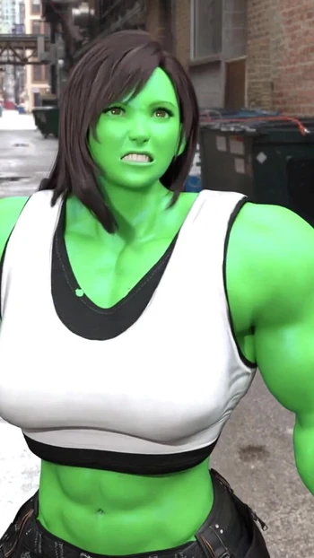 Must-see moment from "tifa lockheart turns into she hulk"