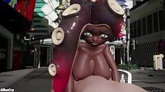 Marina From Splatoon Drools on the Cock She Has Between Her Tits