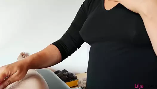 Pov Handjob with Squeezing and Slapping Cock and Balls - Ruined Orgasm