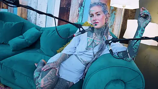 I talk about F - Fear - ASMR podcast SFW talking goth skinny girl dreadlocks tattoo model inked girl