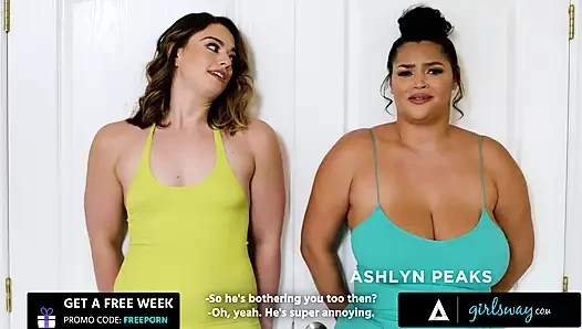 GIRLSWAY - die kurvigen schätzchen Sophia Burns & ashlyn peaks treffen sich beim Verstecken und erkunden Instant Chemie