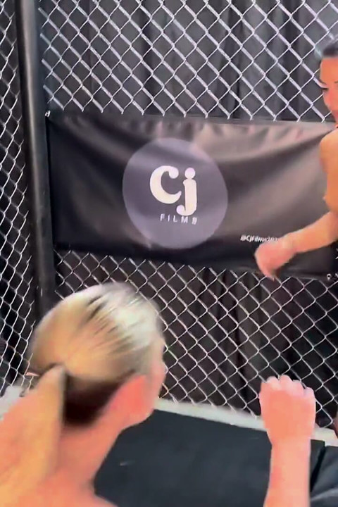 Eerste keer ooit Misty Adams vs Sinthia Bee verliezer wordt geneukt