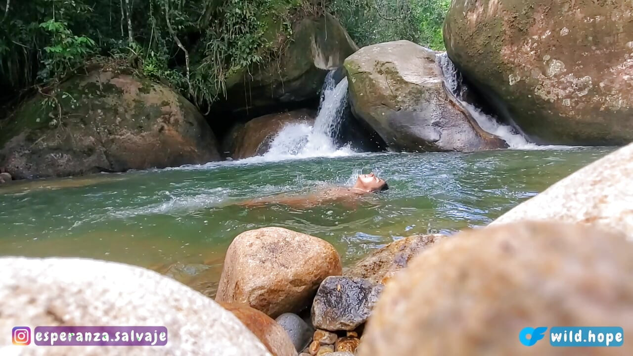 Wild Indian has hardcore sex in a paradise waterfall in the middle of nature