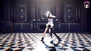 Девушка-девушка - DramaTsurugi танец (3D хентай)